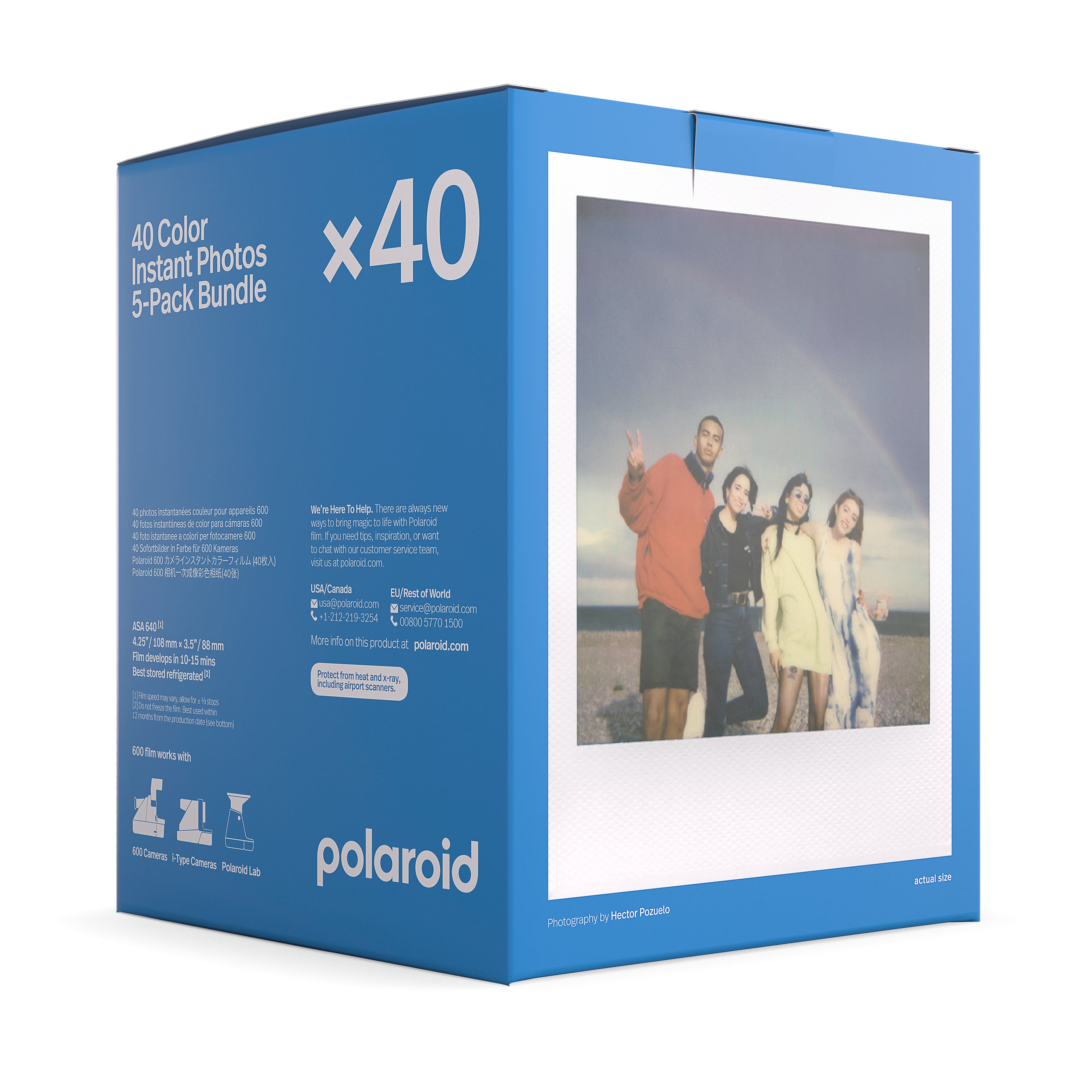 Polaroid Color film for 600 – x40 film pack Instant Camera Film Color film for 600 #6013