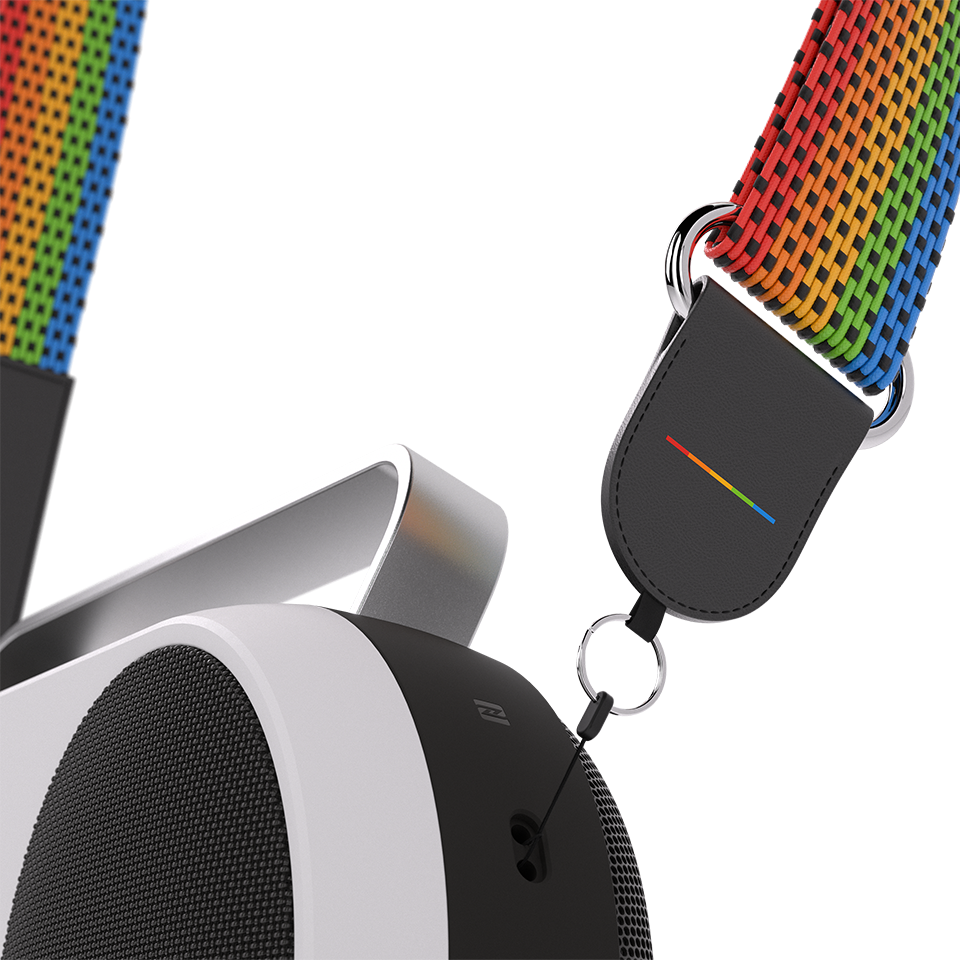 寶麗來平底相機帶 – 彩虹黑 #006055