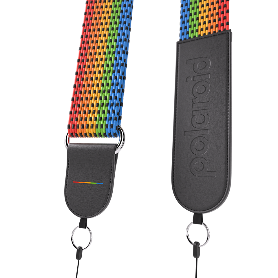 寶麗來平底相機帶 – 彩虹黑 #006055