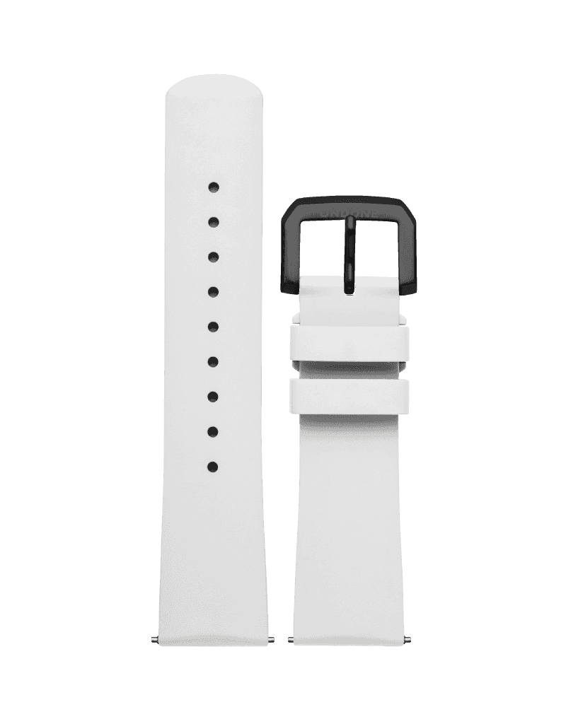 UNDONE 22mm 快拆式橡膠錶帶Rubber Strap - White