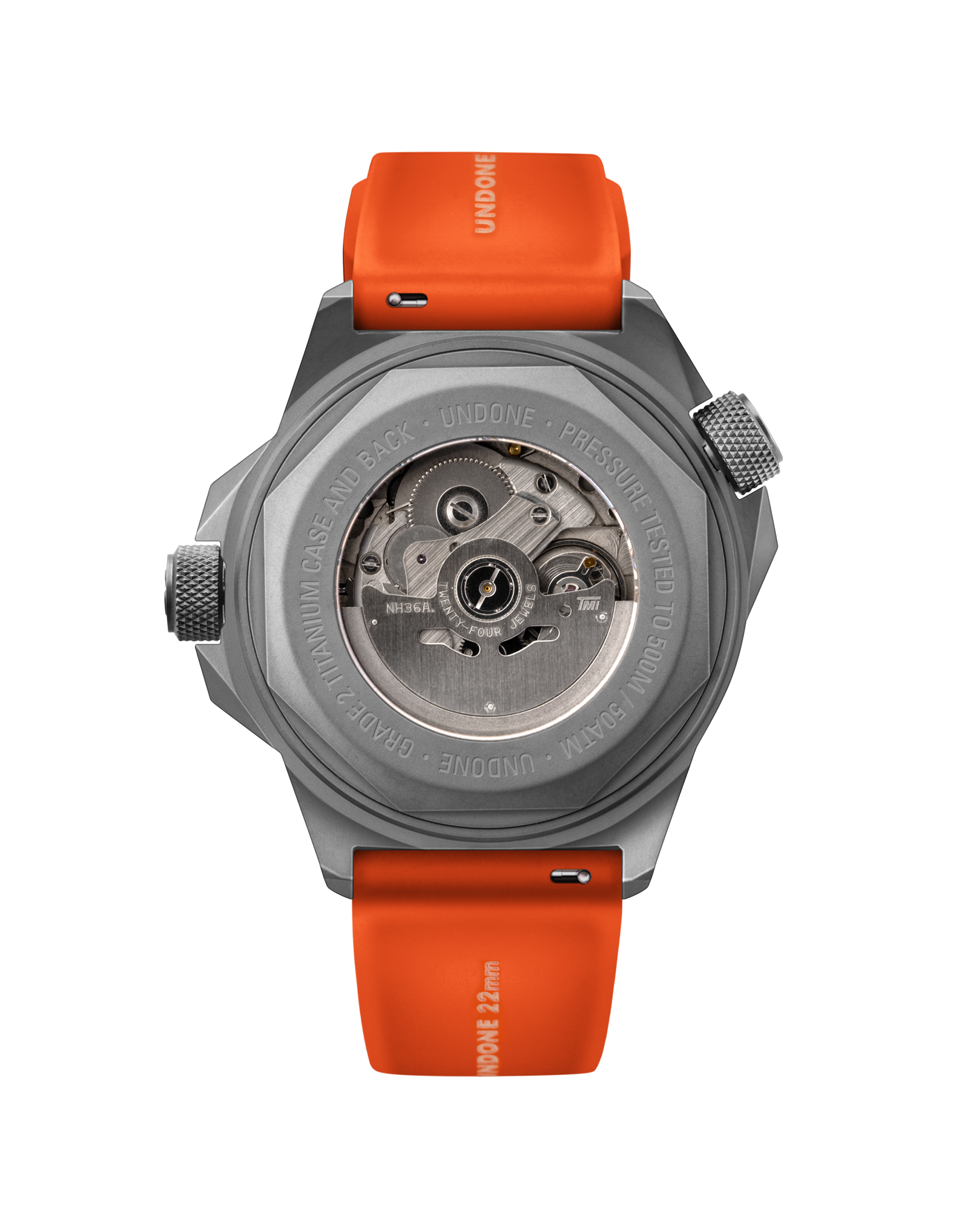 Undone AquaLume Automatic Watch - Orange Rubber #AQD-RBR-ORG
