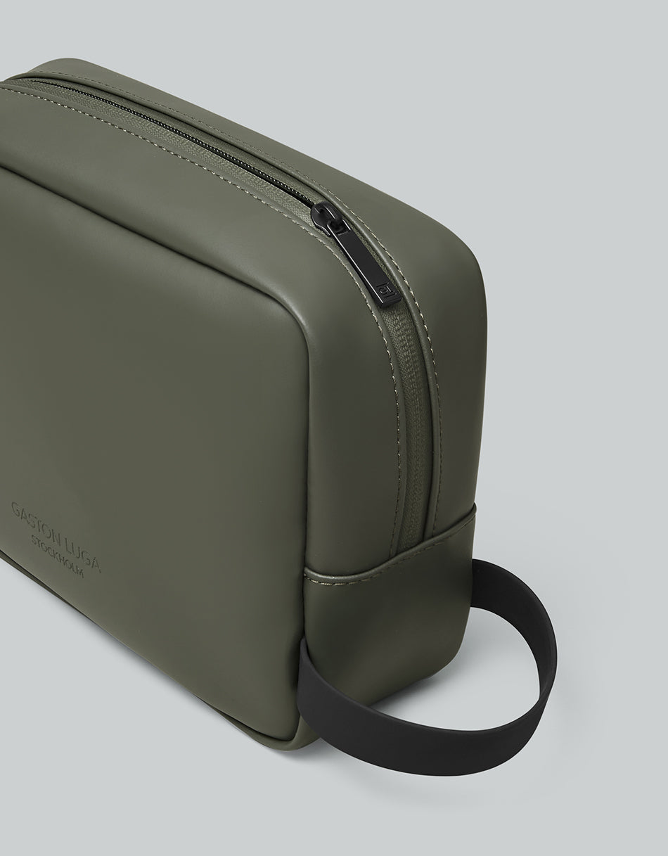 Gaston Luga Splash Toiletry Bag Olive #7102