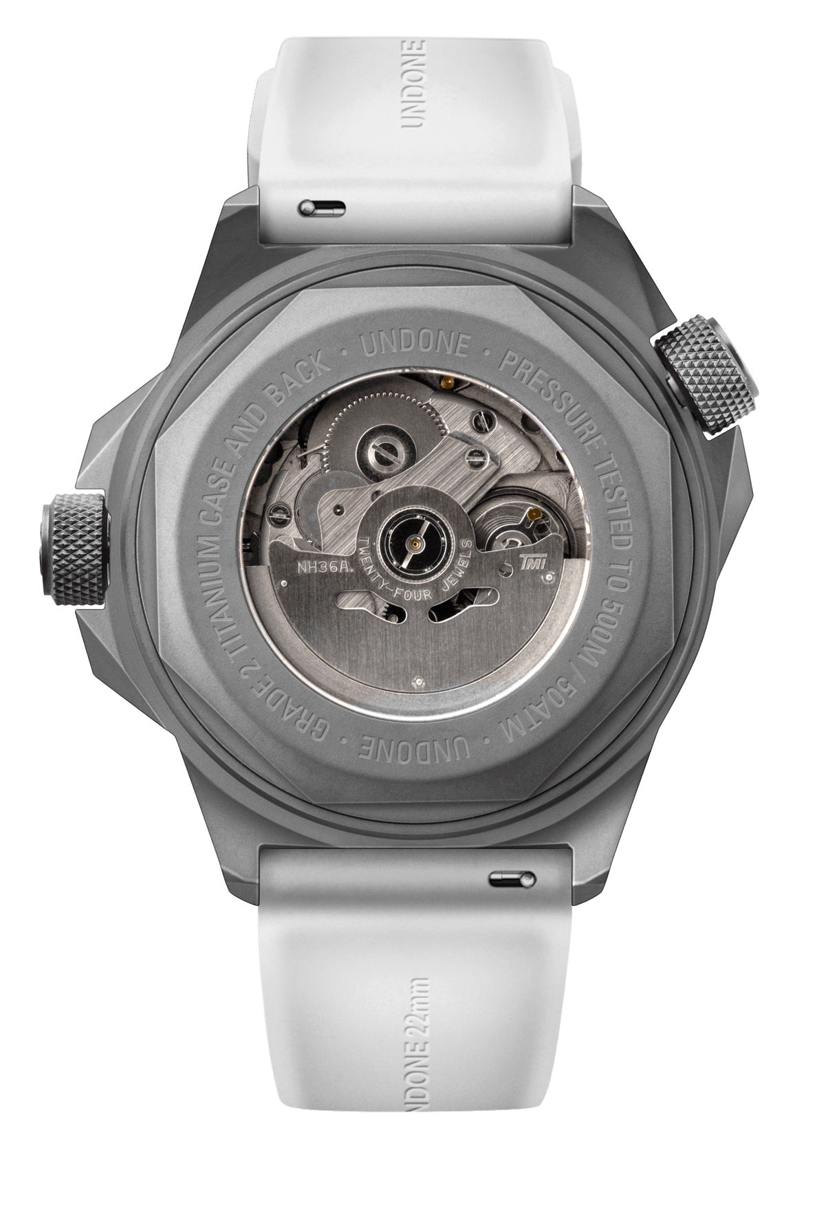 Undone AquaLume Automatic Watch - White Rubber #AQD-RBR-WHT