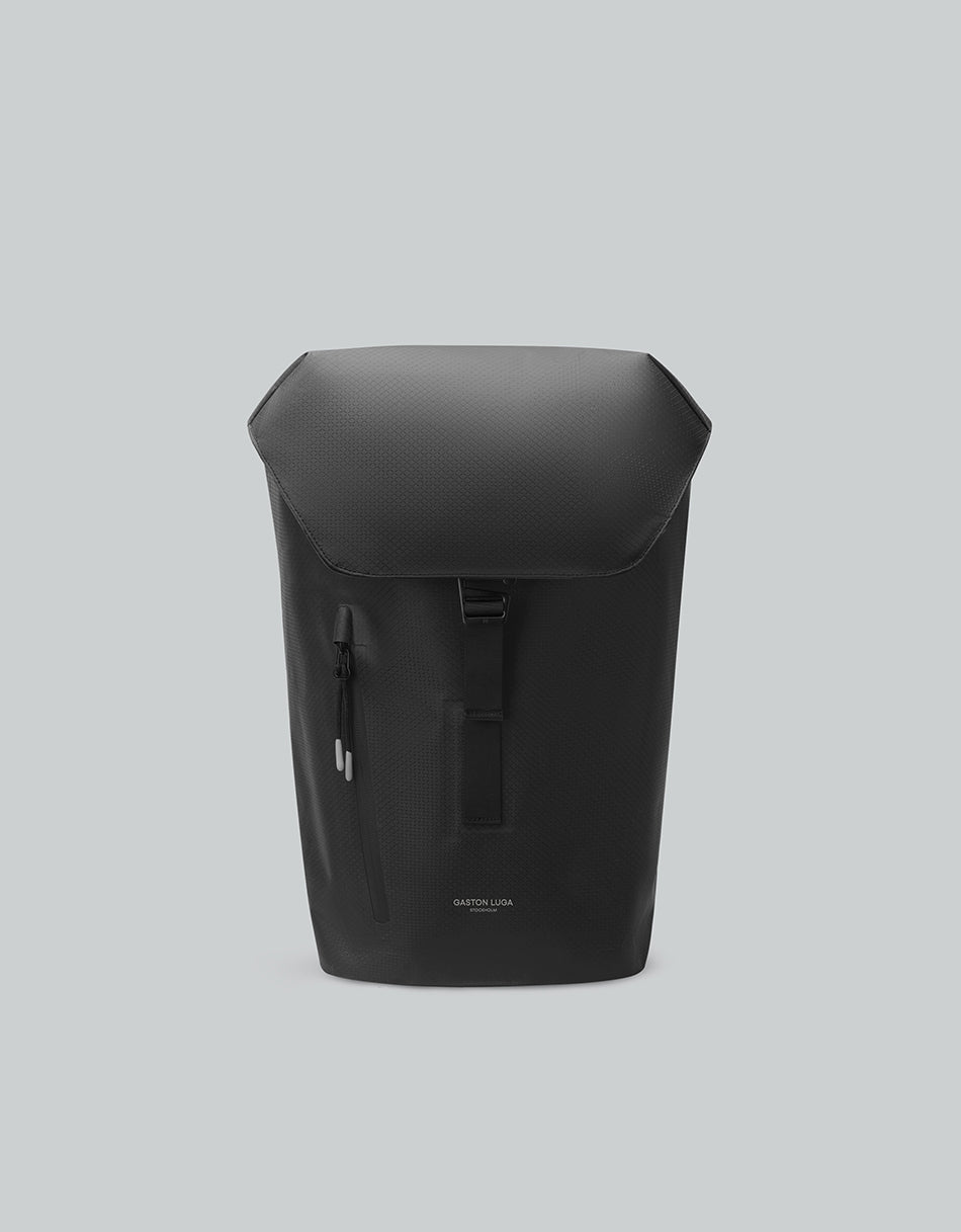 Gaston Luga Lightweight DuoSeal Flap Backpack 14" Black #LWDSFBP14BK