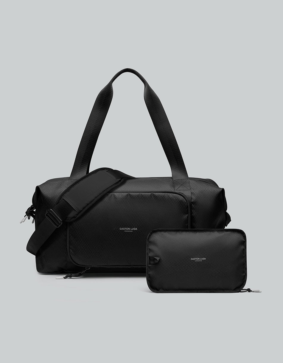 Gaston Luga Lightweight Packable Duffel Bag - Black #LWPDFFBK