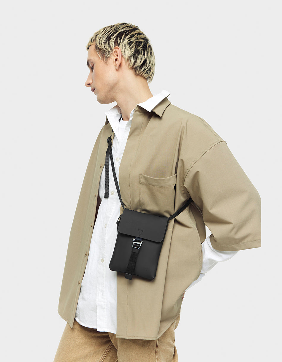 Gaston Luga Splash Mini Crossbody - Black #RE1401