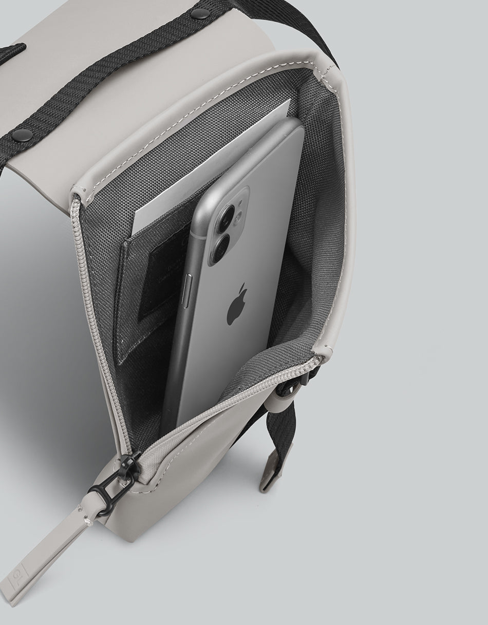 Gaston Luga Splash Mini Crossbody - Taupe #RE1404