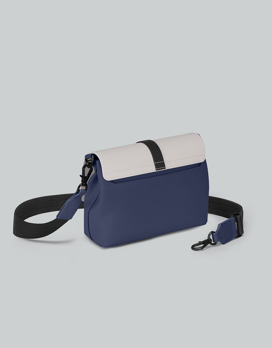 Gaston Luga Splash Crossbody Bag - Dark Blue / Taupe #SPCBBT