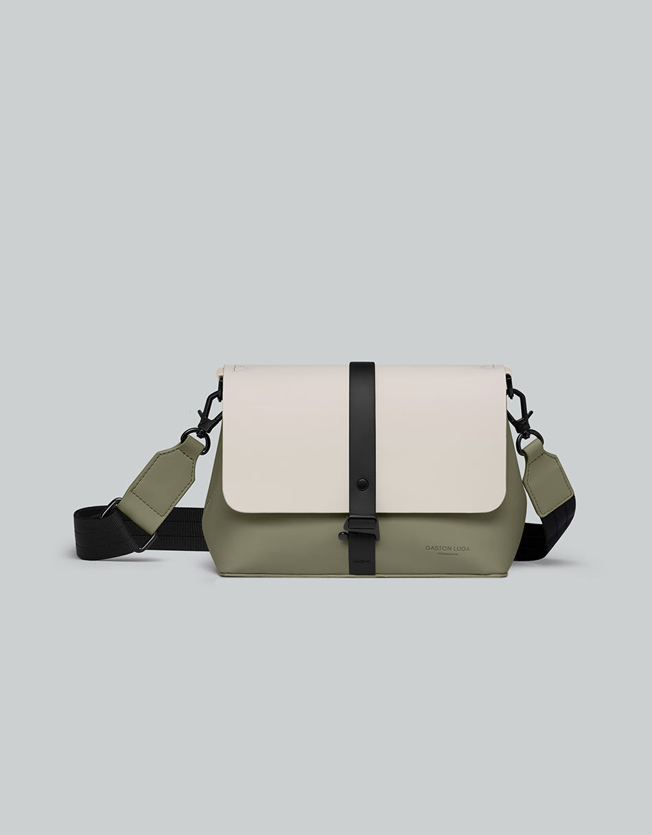 Gaston Luga Splash Crossbody Bag - Cloud Cream/ Sage #SPCBSC