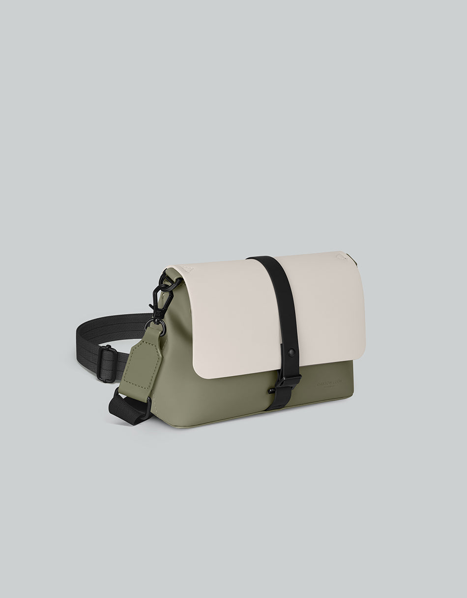 Gaston Luga Splash Crossbody Bag - Cloud Cream/ Sage #SPCBSC