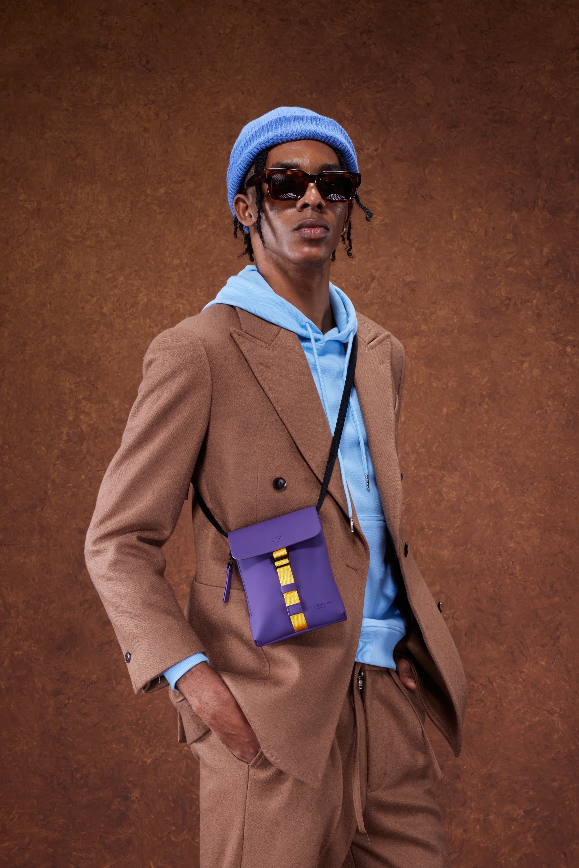 Gaston Luga Splash Mini Crossbody Bag Purple #SPCBMNLS