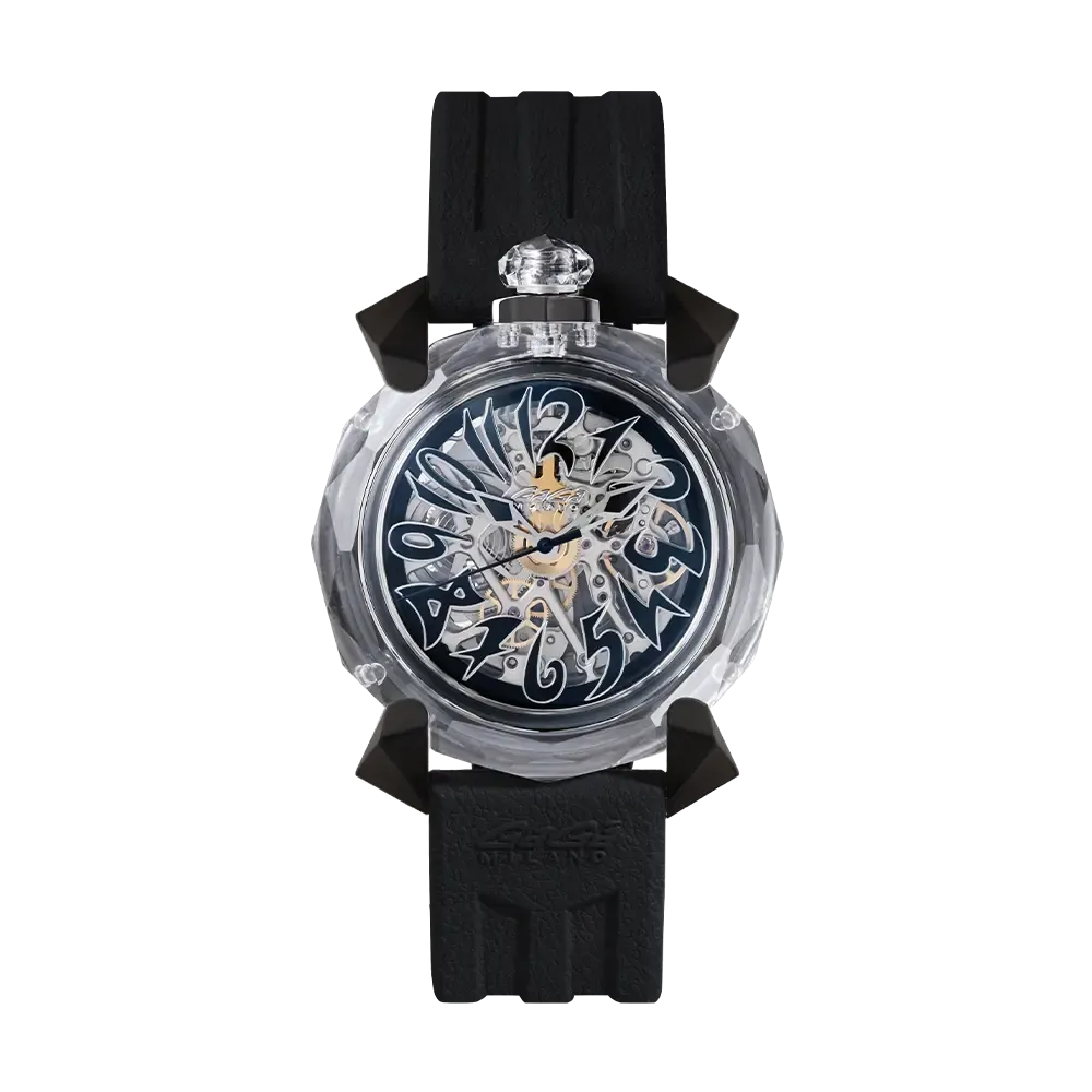 Gaga Milano Crystal 46mm 瑪瑙黑
