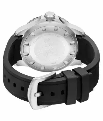 DEEPBLUE Daynight Patriot Black Silicon Strap, Blue Dial, Blue Tubes
