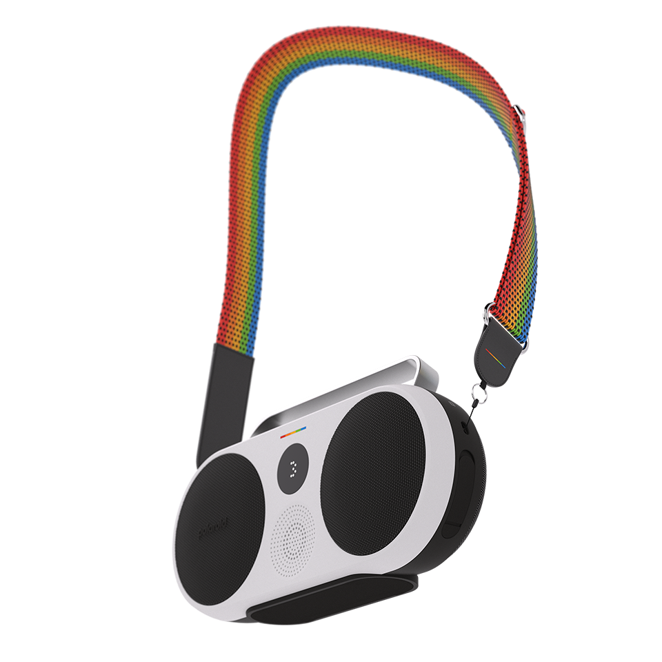 Polaroid Instant Camera Strap Flat – Rainbow black #006055