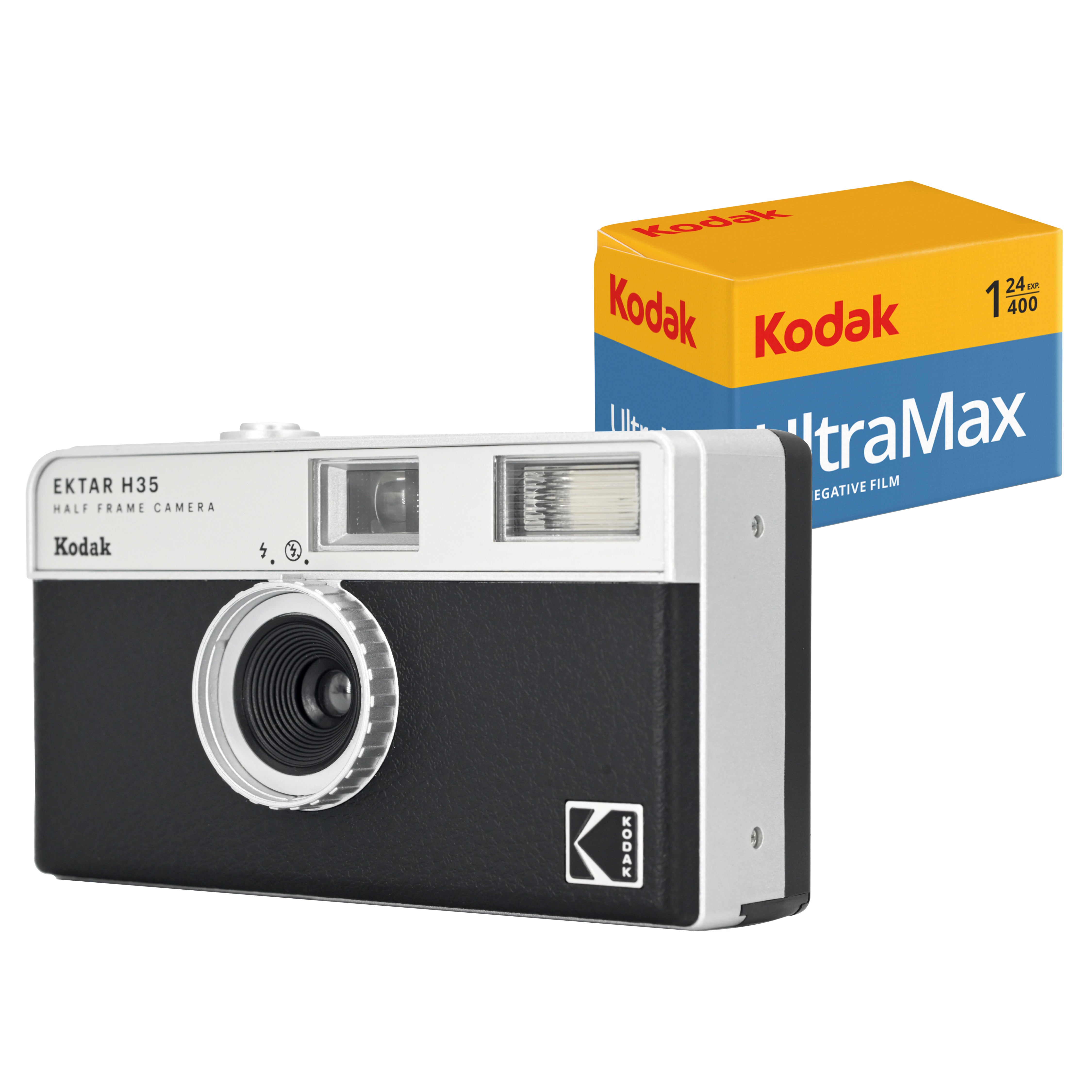 KODAK EKTAR H35 Half Frame Film Camera Black + Kodak Ultramax 24EXP