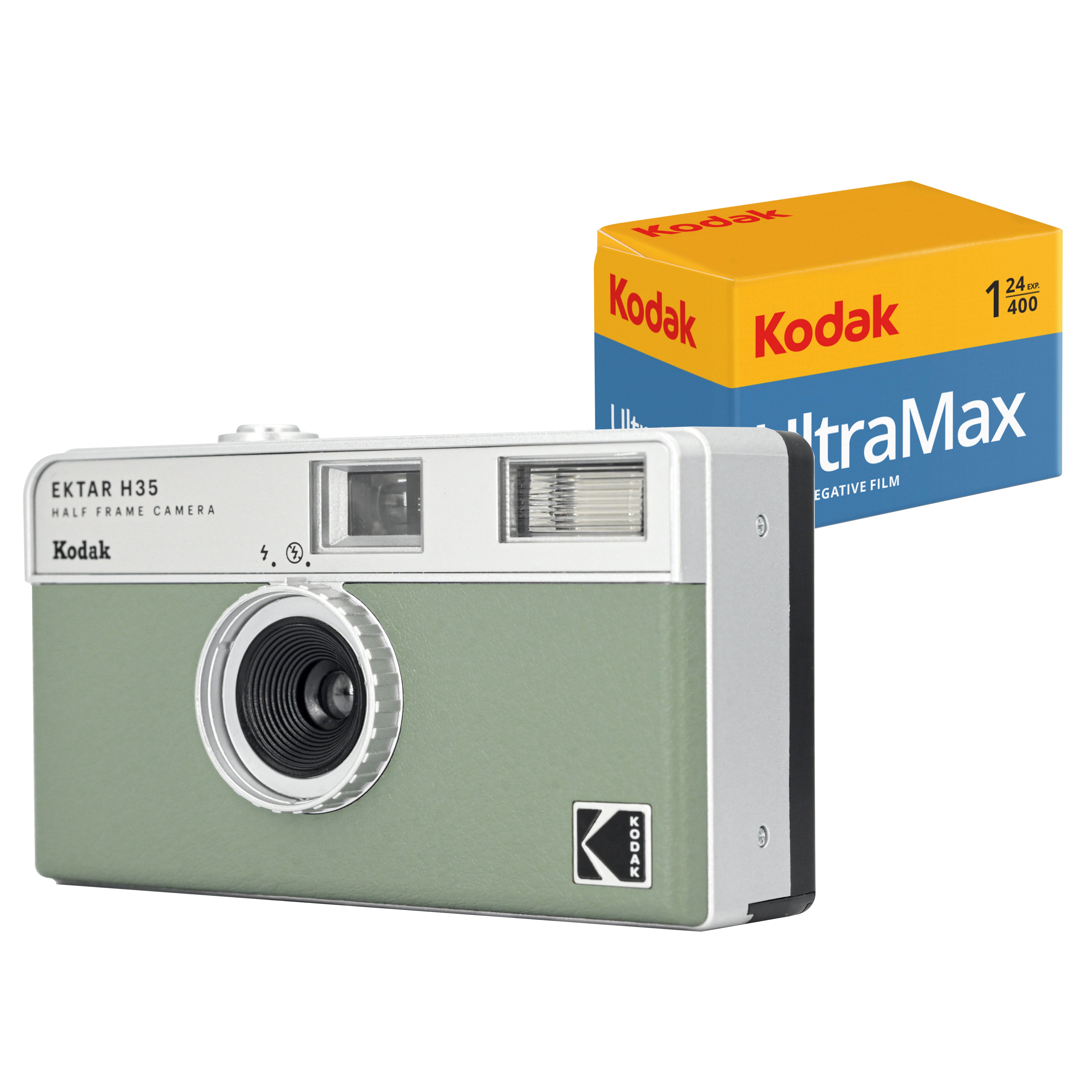 KODAK EKTAR H35 Half Frame Film Camera Sage + Kodak Ultramax 24EXP