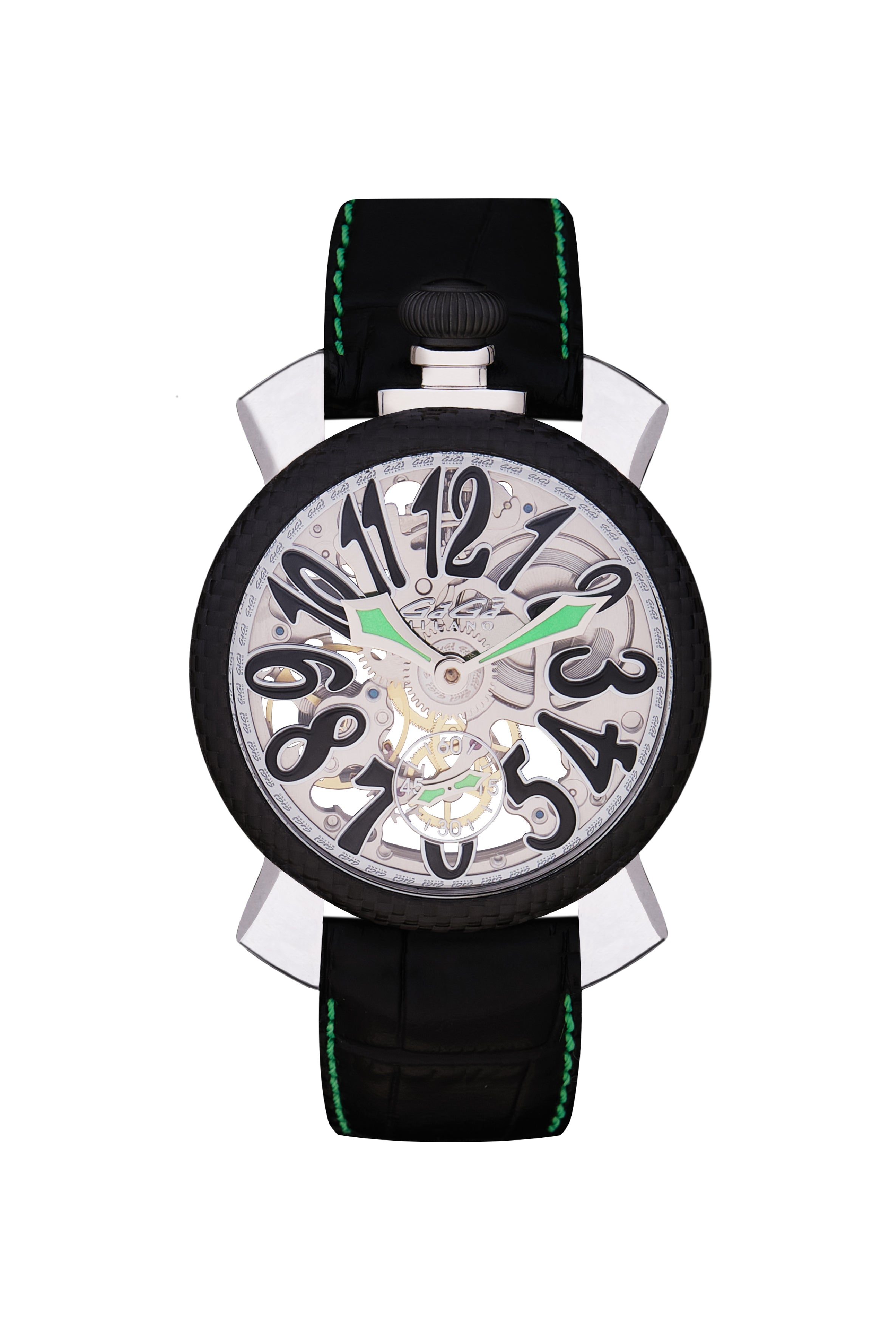 Gaga Milano SKELETON 48 MM - STEEL black
