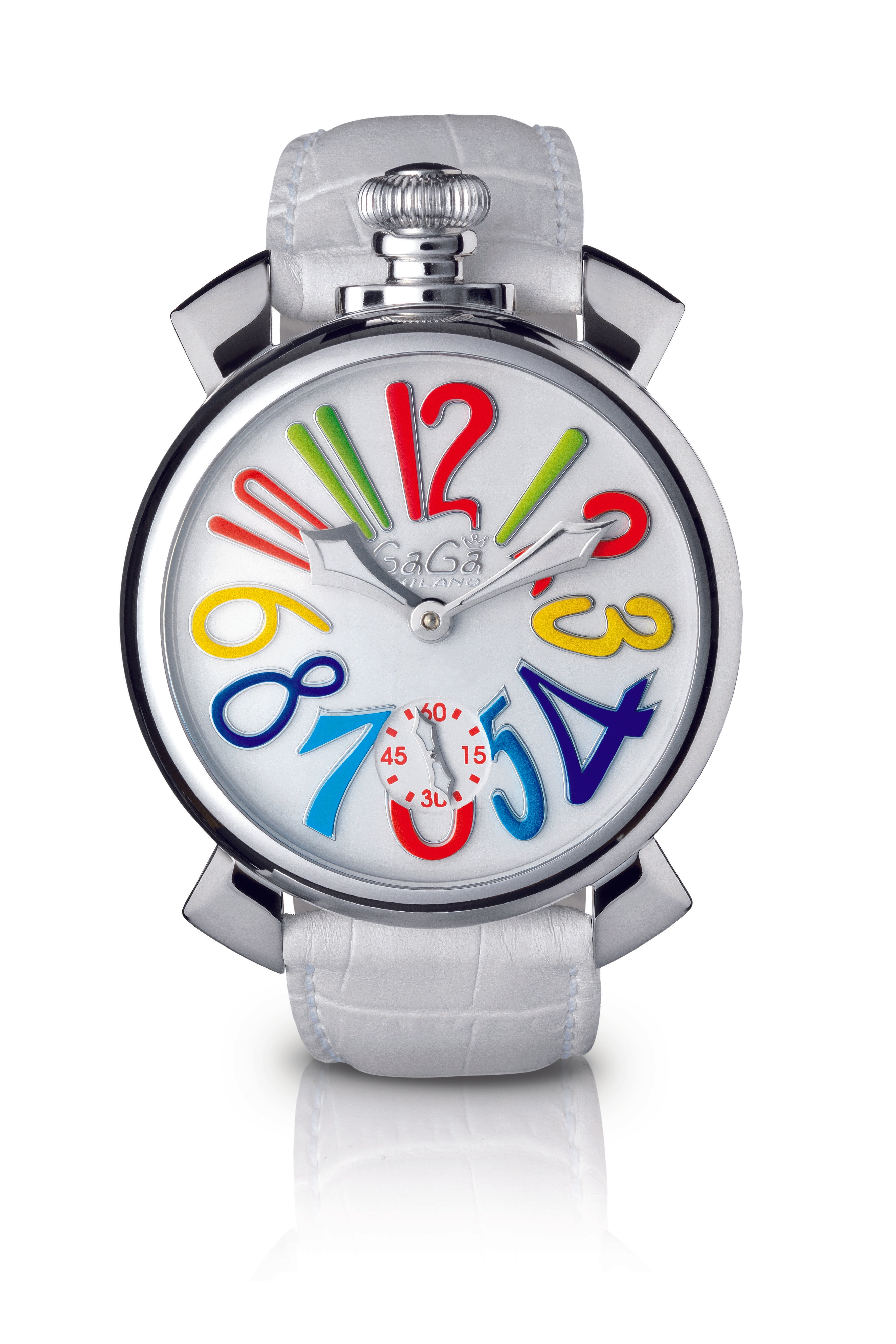 Gaga Milano MANUALE 48MM - STEEL white