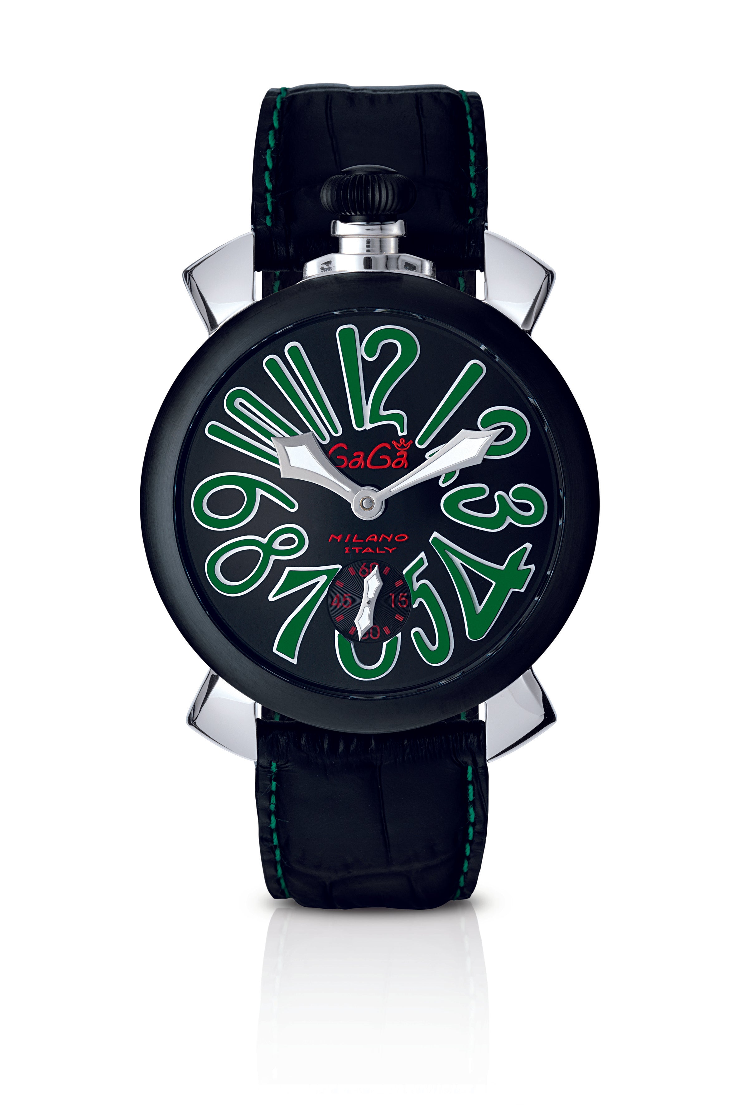 Gaga Milano MANUALE 48MM BLACK PVD CASE BM