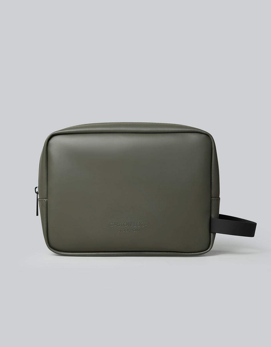 Gaston Luga Splash Toiletry Bag Olive #7102