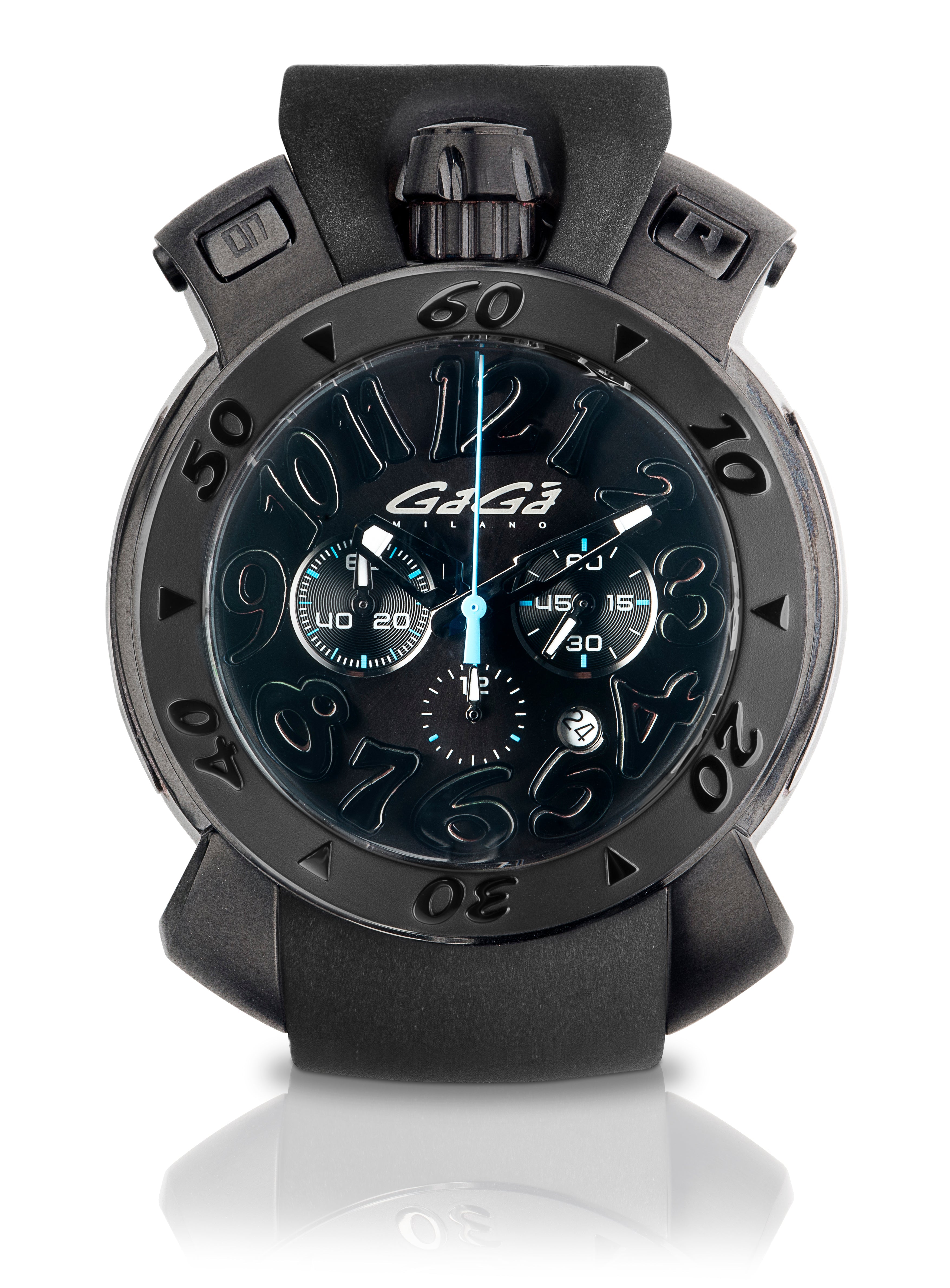 Gaga Milano CHRONO 48MM Black PVD Case