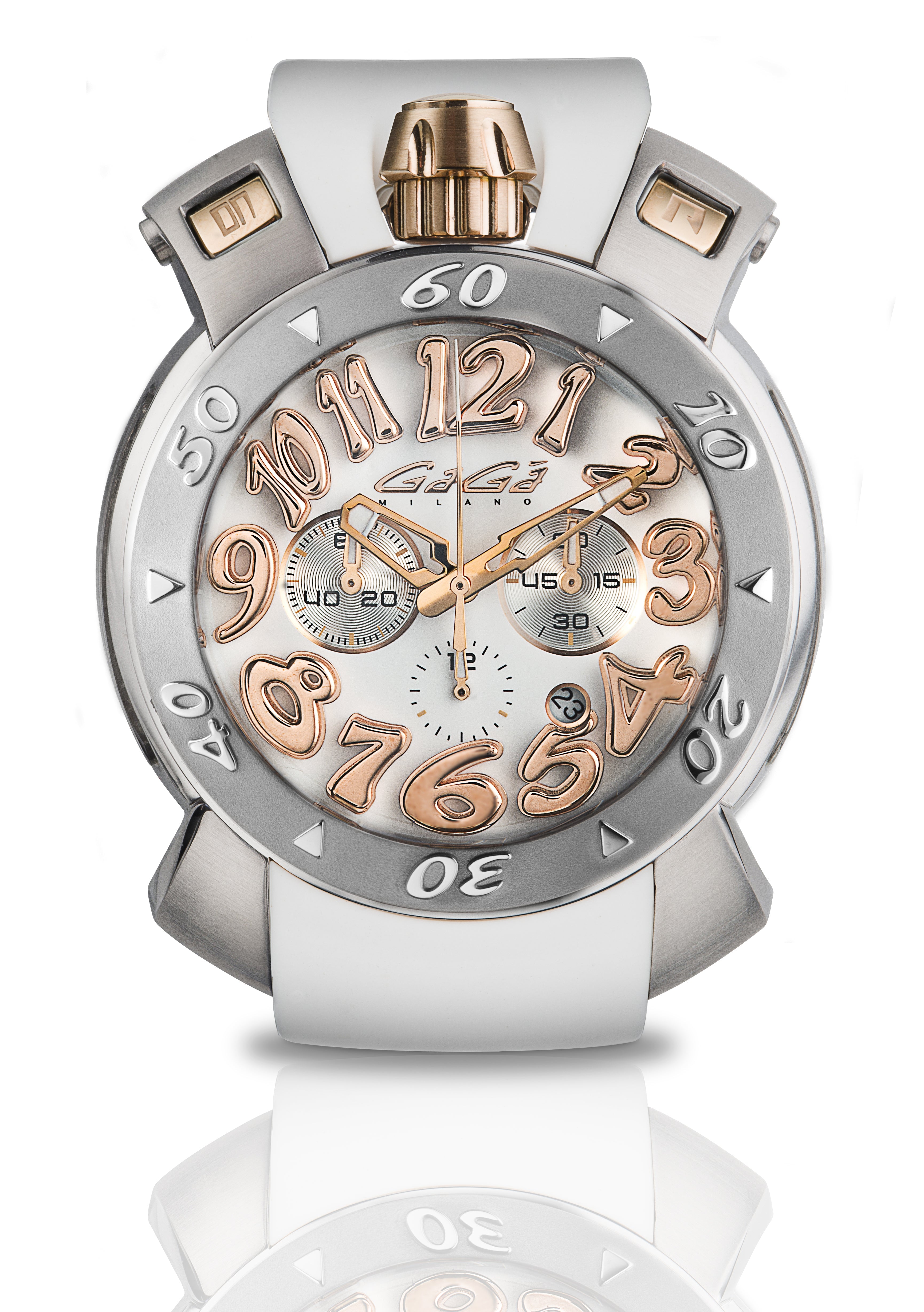 Gaga Milano CHRONO 48MM Steel Case White