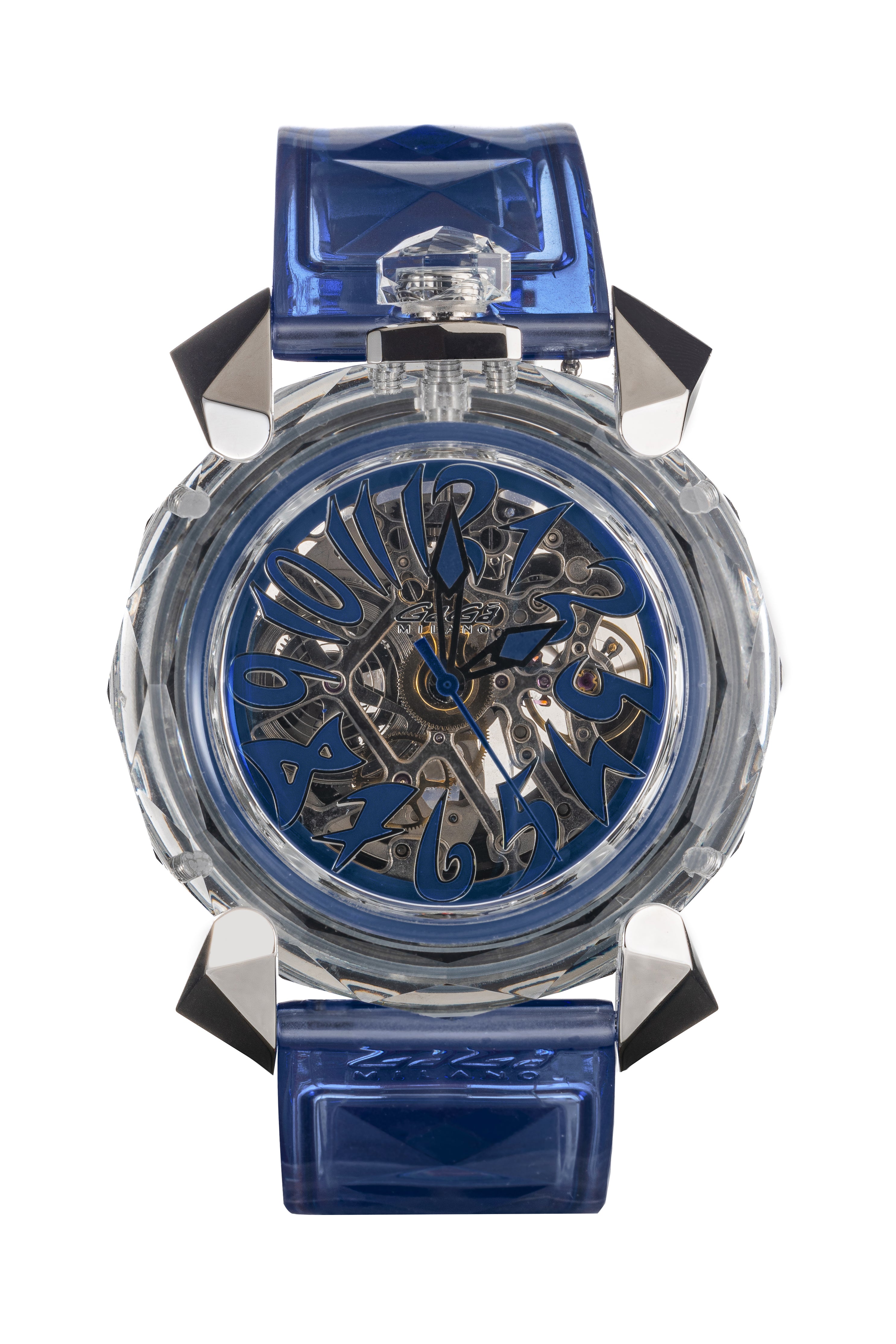 Gaga Milano Crystal 46mm Blue