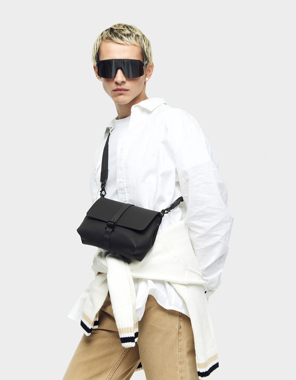 Gaston Luga Splash Crossbody Bag - Black #CB100