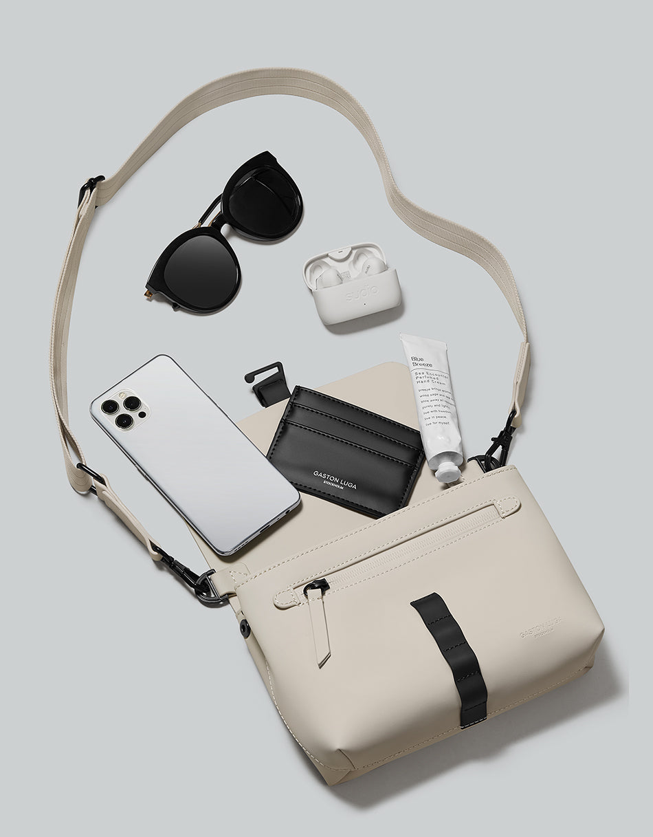 Gaston Luga Splash Crossbody Bag - Cloud Cream #CB101