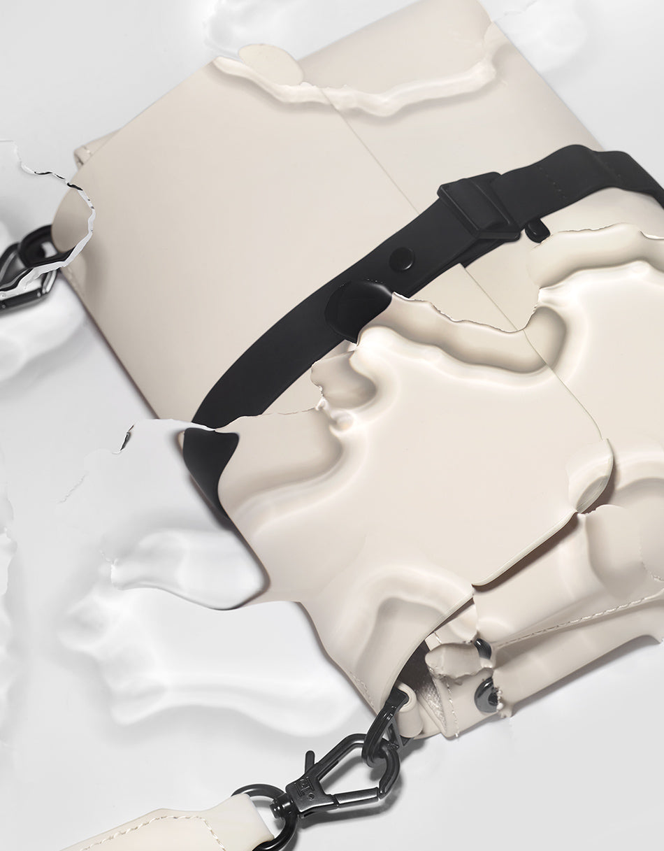 Gaston Luga Splash Crossbody Bag - Cloud Cream #CB101