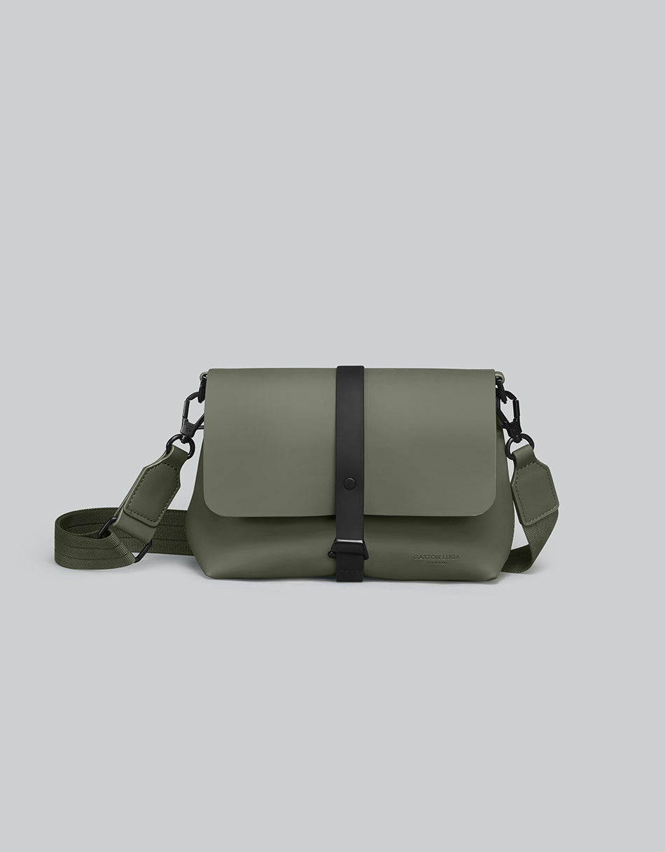 Gaston Luga Splash Crossbody Bag - Olive #CB102