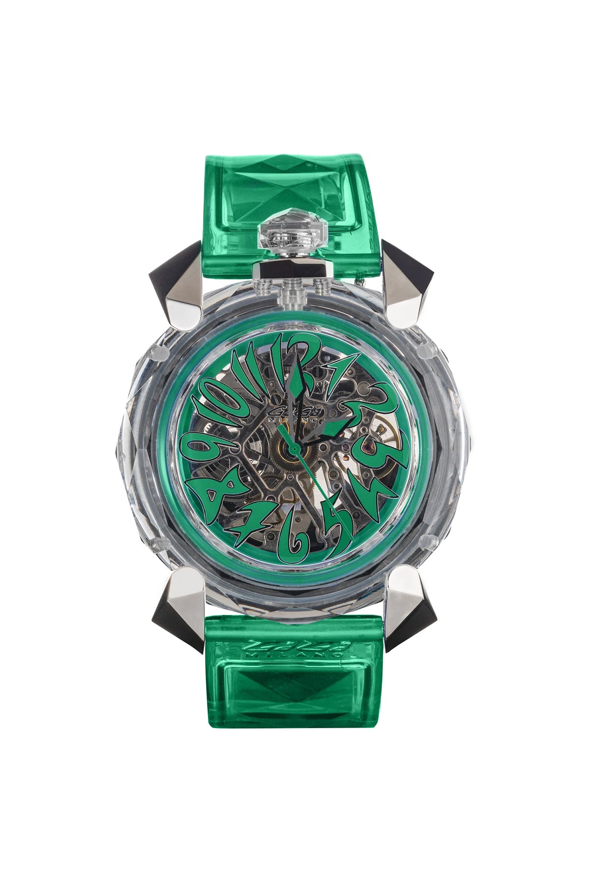 Gaga Milano CRISTAL 46mm Green #8060CY04SGSRGR0