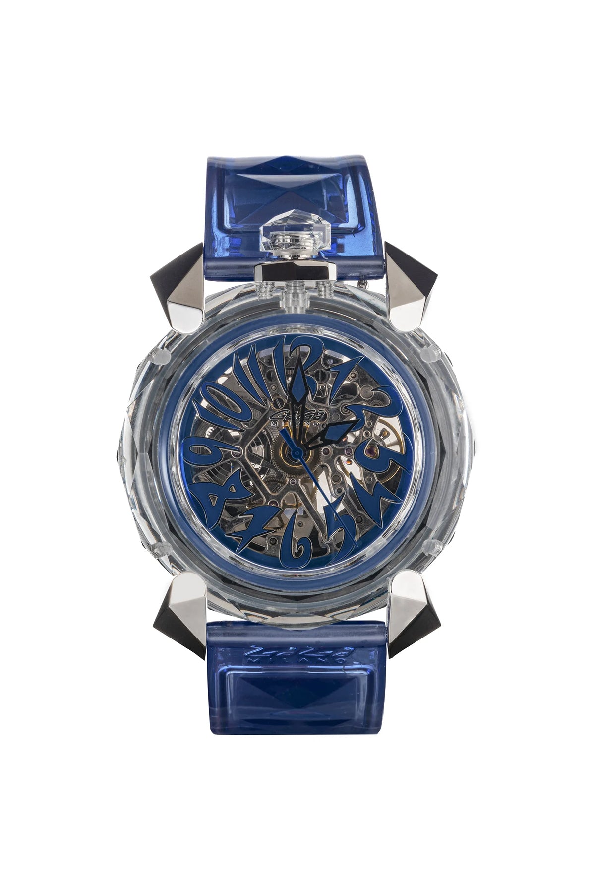 Gaga Milano Crystal 46mm Blue #8060CY03SGSRBL0