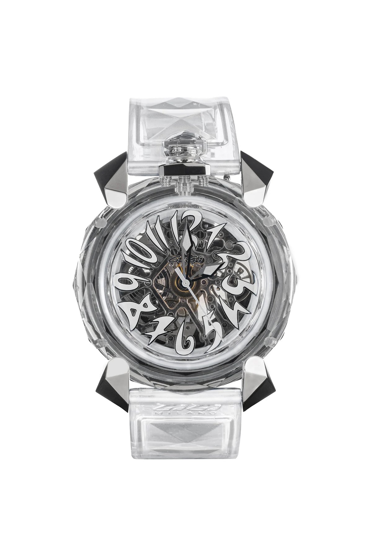 Gaga Milano Crystal 46mm White #8060CY01SGSR000