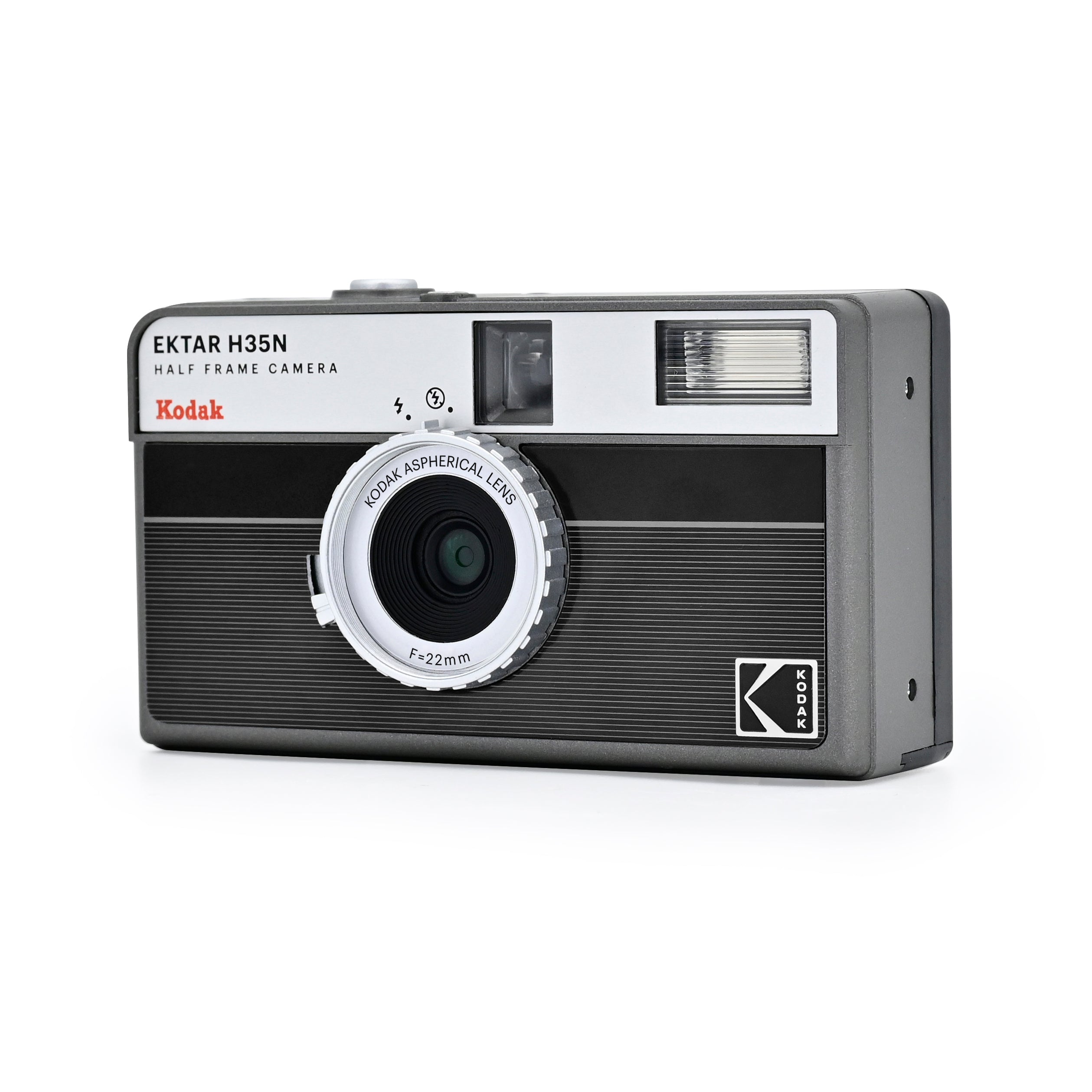 KODAK EKTAR H35N Half Frame Film Camera Striped Black + Kodak Ultramax 24EXP