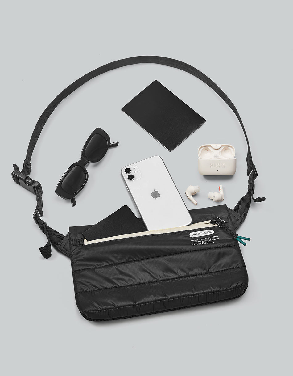 Gaston Luga Lightweight Bum Bag Black #LW200