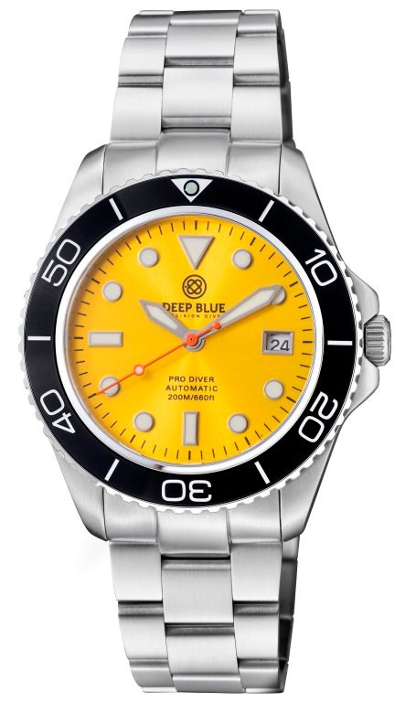 DEEPBLUE PRO DIVER 200 BRACELET YELLOW SUNRAY