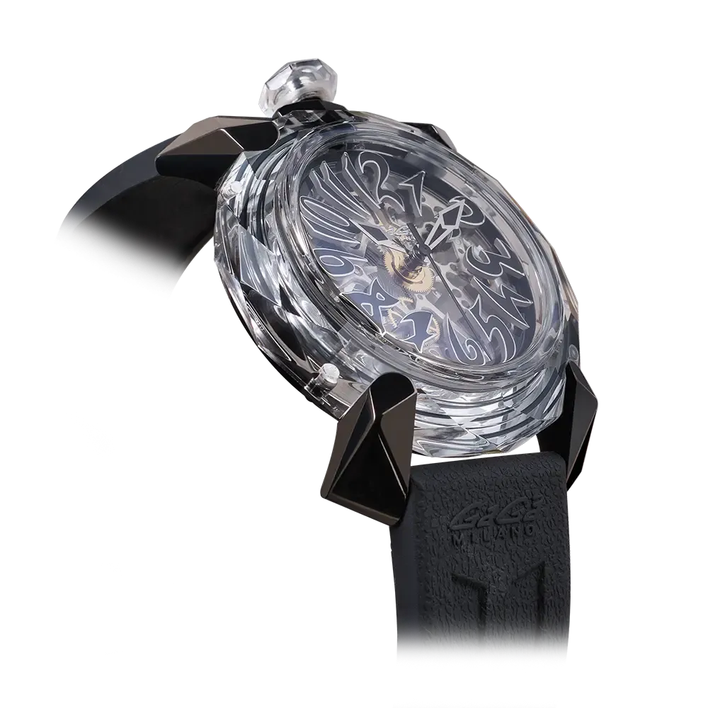 Gaga Milano Crystal 46mm 瑪瑙黑