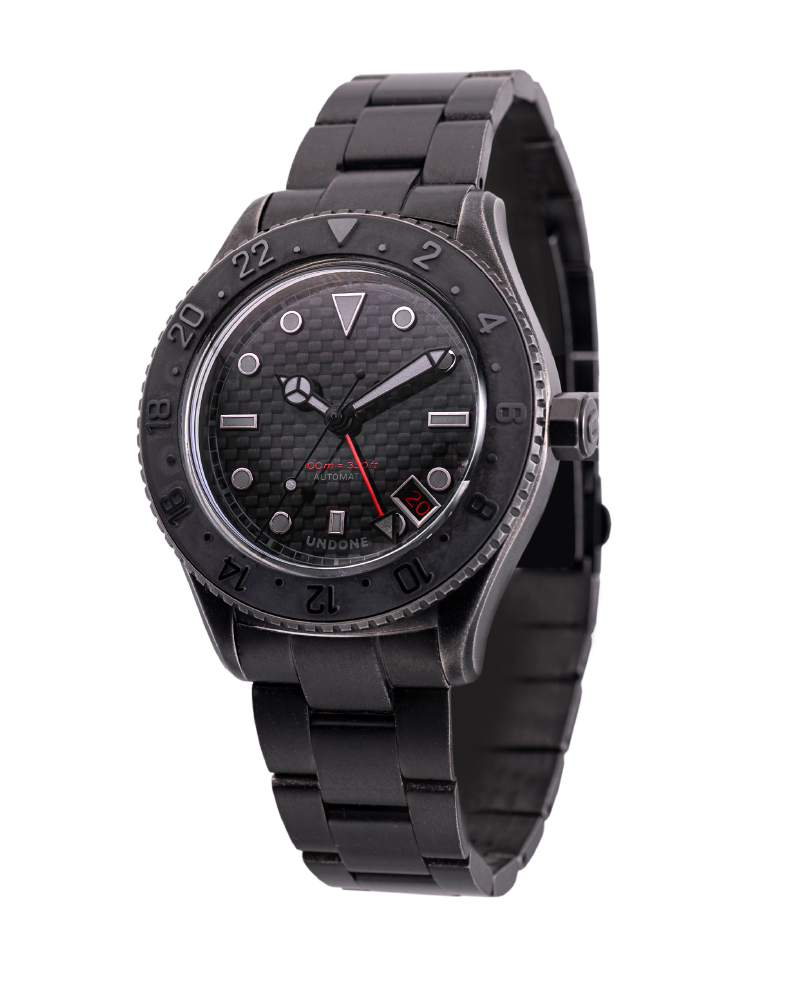 Basecamp Stealth Steel JP GMT Automatic Watch #BCP-CLB-STS-JPN